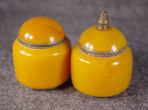 Antica scatola ambra - di,
